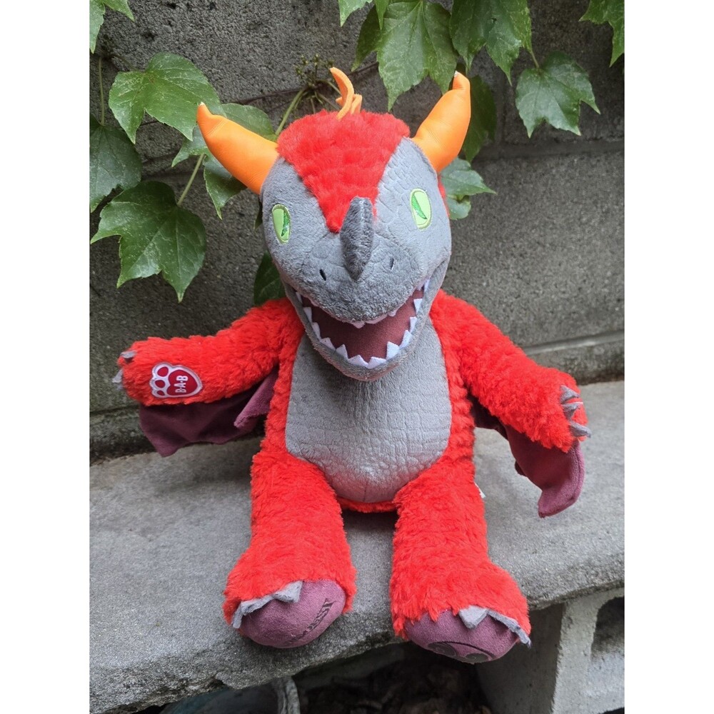 Build A Bear Magiquest Charlock Plush Red Dragon 16"x14"x12"